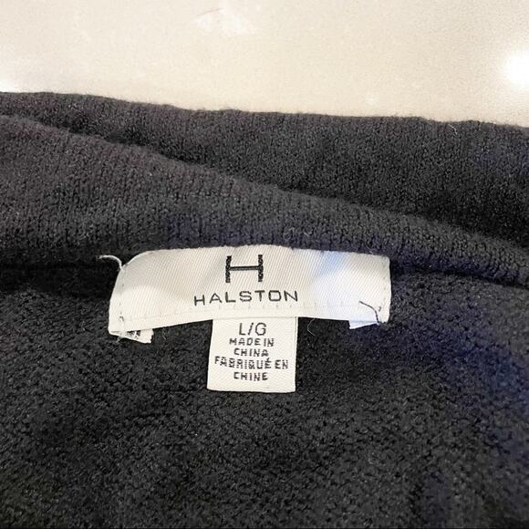 H Halston Cowl Neck Sweater Dress Black Large - Picture 5 of 6